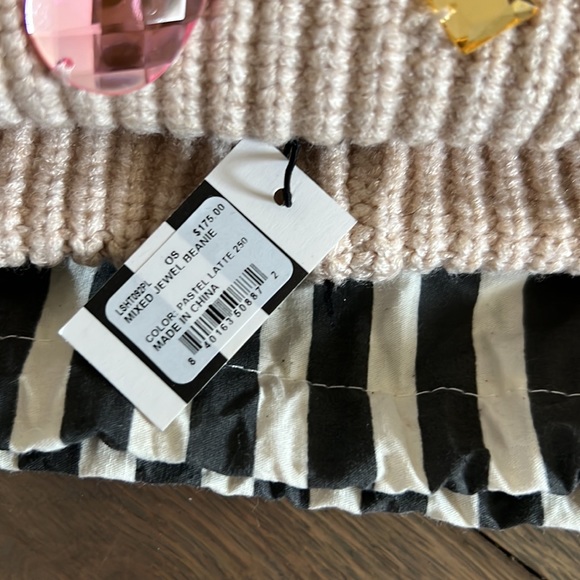 100% Authentic LELE SADOUGHI Mixed Jewel Womens Beanie Hat - Picture 2 of 3